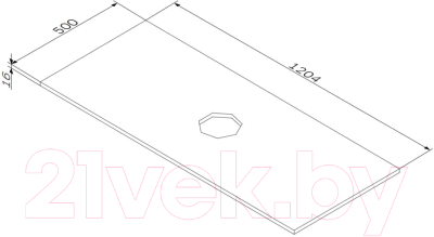 Столешница для ванной AM.PM Func M8FST1200WM
