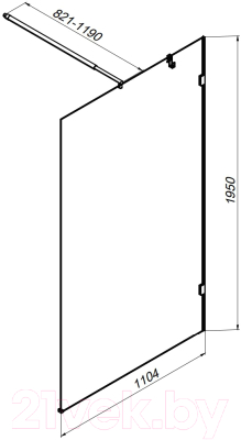 Душевая стенка AM.PM X-Joy 110x195 / W94WI-110-F1-MTE