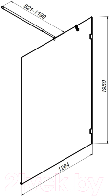 Душевая стенка AM.PM X-Joy 120x195 / W94WI-120-F1-MTE