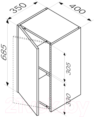 Шкаф для ванной AM.PM Func M8FCH0402WM (белый матовый)