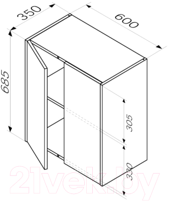 Шкаф для ванной AM.PM Func M8FCH0602WM (белый матовый)