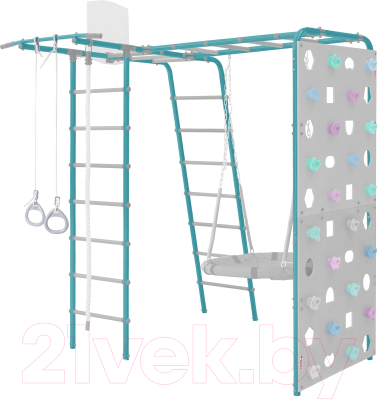 Игровой комплекс Формула здоровья ДСК Street 2 / STR2.17.16-УЛ (бирюзовый/серый) - фото