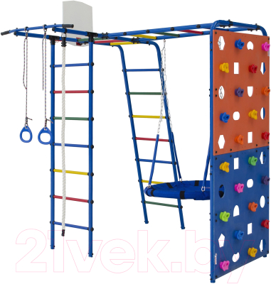 Игровой комплекс Формула здоровья ДСК Street 2 / STR2.8.15-УЛ (синий радуга) - фото