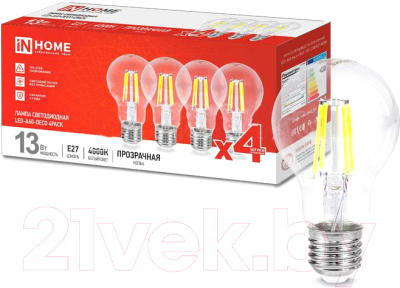 Набор ламп INhome LED-A60-deco / 4690612053424 - фото