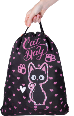 Мешок для обуви Brauberg Kids. Amazed cat / 271629