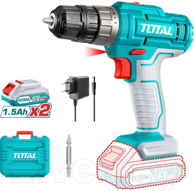 Аккумуляторная дрель-шуруповерт TOTAL TDLI1228 - фото
