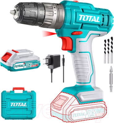 Аккумуляторная дрель-шуруповерт TOTAL TIDLI1228 - фото