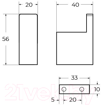 Крючок для ванной Cezares SLIDER-HK-IN