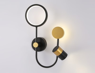 Бра Ambrella LineTech FL51602/3 BK/GD