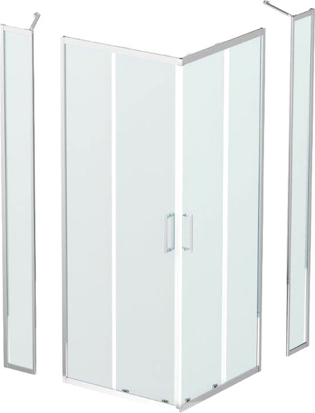 Душевой уголок BelBagno LUCE-A-22-80+30-C-Cr - фото