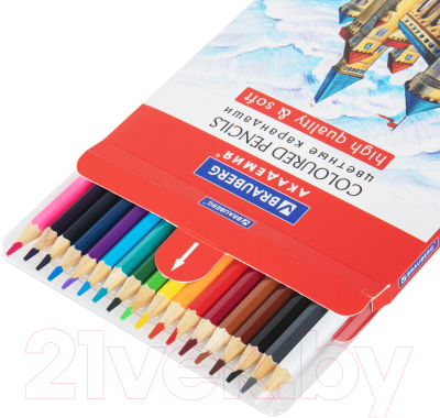 Набор цветных карандашей Brauberg Академия / 181865