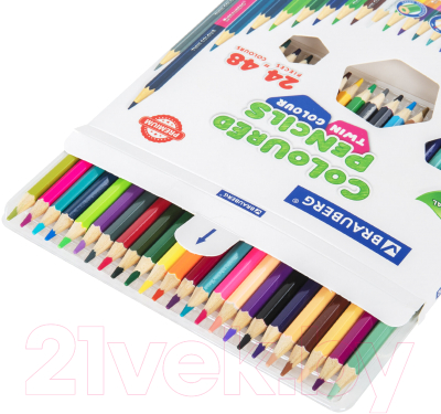 Набор цветных карандашей Brauberg Premium Twin Colour / 181875