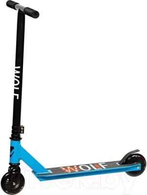 Самокат трюковый Novatrack Wolf JR / 100P.WOLFJR.BL24  - фото