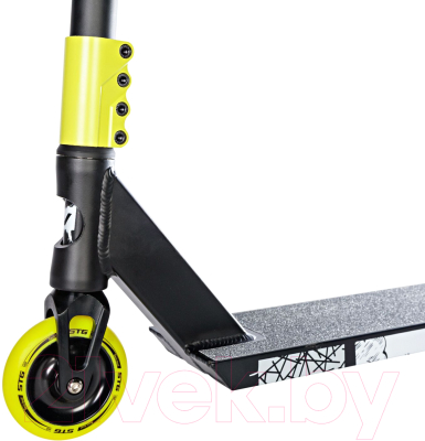 Самокат трюковый Novatrack Crow 10 / 100A.CROW10.BK24 (черный/зеленый)