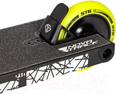 Самокат трюковый Novatrack Crow 10 / 110A.CROW10.BK24 (черный/зеленый)