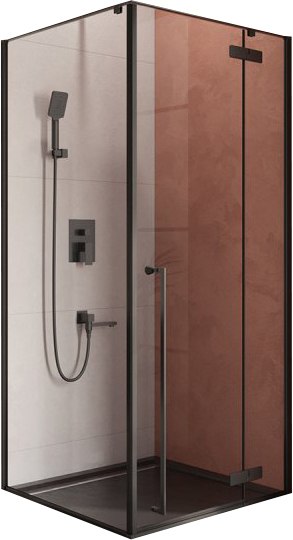 Душевой уголок Cezares LINER-A-1-90-C-NERO-R - фото
