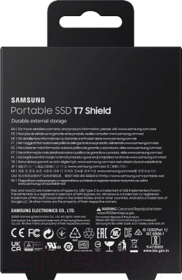 Внешний жесткий диск Samsung T7 Shield 4TB (MU-PE4T0S/WW)