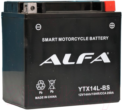 Мотоаккумулятор ALFA battery YTX14L-BS / EB14C-3