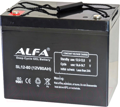 Аккумулятор лодочный ALFA battery SL12-80 - фото