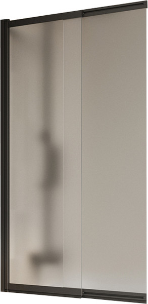 Стеклянная шторка для ванны BelBagno LUCE-VF-11-90/145-P-NERO - фото