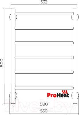 Полотенцесушитель электрический ProHeat Line 50х80