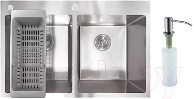 Мойка кухонная STELLAR Decor S7850-2S-D - фото