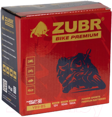 Мотоаккумулятор Zubr Bike Premium L+ / YB9-BS