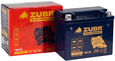 Мотоаккумулятор Zubr Bike Premium L+ / YTX12-BS