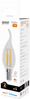 Лампа Gauss Elementary Candle Е14 12W 2700К / 42112