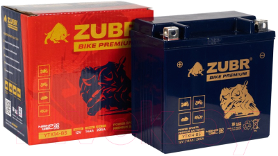 Мотоаккумулятор Zubr Bike Premium L+ / YTX14-BS