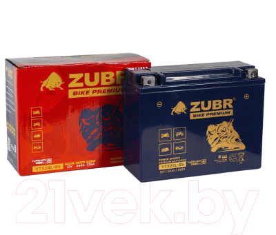 Мотоаккумулятор Zubr Bike Premium R+ / YTX24L-BS