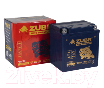 Мотоаккумулятор Zubr Bike Premium R+ / YB30L-BS