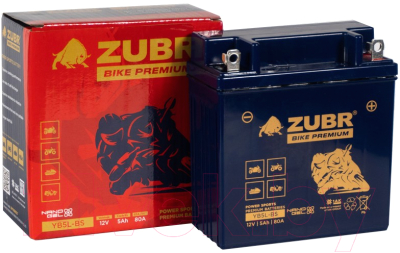 Мотоаккумулятор Zubr Bike Premium R+ / YB5L-BS
