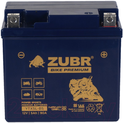 Мотоаккумулятор Zubr Bike Premium R+ / YTX5L-BS