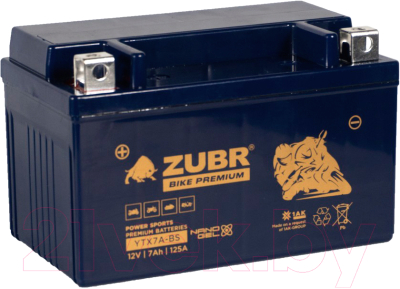 Мотоаккумулятор Zubr Bike Premium L+ / YTX7A-BS  - фото