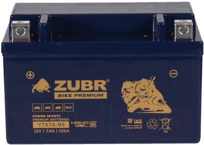 Мотоаккумулятор Zubr Bike Premium L+ / YTX7A-BS 