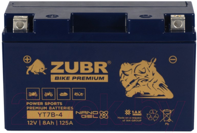 Мотоаккумулятор Zubr Bike Premium L+ / YT7B-4