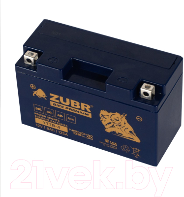 Мотоаккумулятор Zubr Bike Premium L+ / YT7B-4