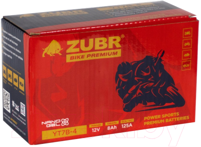 Мотоаккумулятор Zubr Bike Premium L+ / YT7B-4
