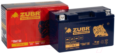 Мотоаккумулятор Zubr Bike Premium L+ / YT7B-4