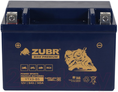 Мотоаккумулятор Zubr Bike Premium L+ / YTX9-BS