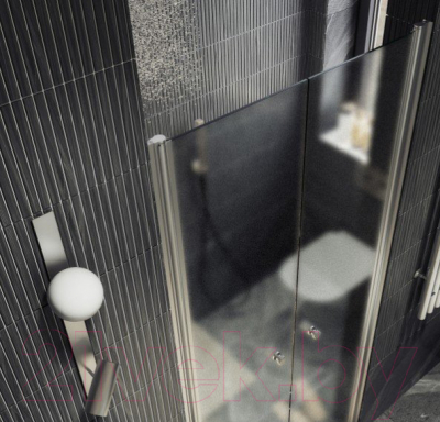 Душевая дверь MaybahGlass 198x99 / MGD-445-5 (сатин стекло/хром матовый)