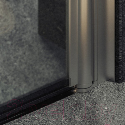 Душевая дверь MaybahGlass 198x99 / MGD-445-5 (сатин стекло/хром матовый)