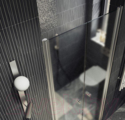 Душевая дверь MaybahGlass 198x80 / MGD-435-5 (сатин стекло/хром матовый)