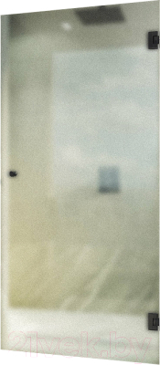 Душевая дверь MaybahGlass 195x70.5 / MGD-519-6 (сатин стекло/черный) - фото