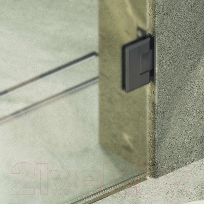 Душевая дверь MaybahGlass 195x70.5 / MGD-519-6 (сатин стекло/черный)