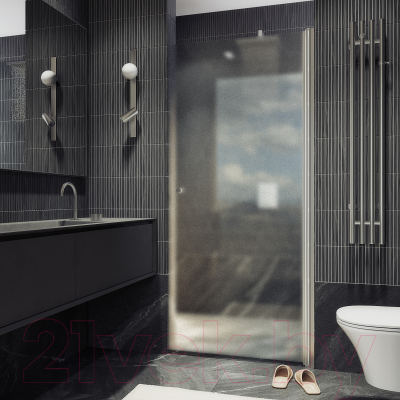 Душевая дверь MaybahGlass 198x60 / MGD-453-5 (сатин стекло/хром матовый)