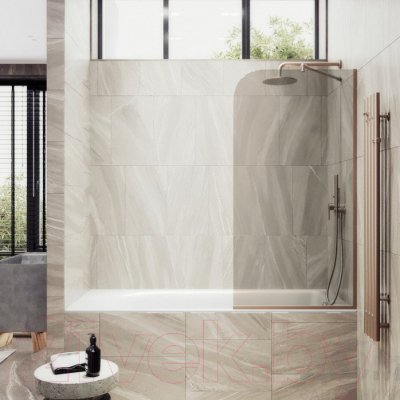 Стеклянная шторка для ванны MaybahGlass MGV-135-2у