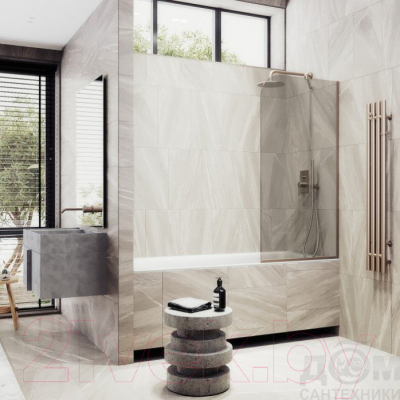 Стеклянная шторка для ванны MaybahGlass MGV-135-2у