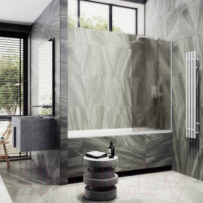 Стеклянная шторка для ванны MaybahGlass MGV-125-1у